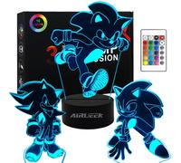 Sonic Hedgehog Lampada 3D Luce Notturna Bambini 16 Variazioni Colore 3 Sonic/1