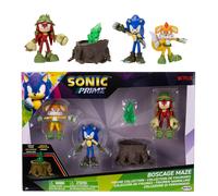 Sonic Prime 2.5-inch Action Figures Bos Cage Maze Themed 5 Pieces: Sonic, Gnarly