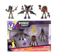 Sonic Prime - Action figure a tema The Grim, 6,3 cm, 5 pezzi: Sonic Trooper, Knuckles Trooper, Rouge Trooper, Yellow Shard e Purple Shard. Età 3+ (licenza ufficiale da Sega e Netflix)
