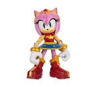 DC X Sonic Amy nei panni di Wonder Woman 13 cm Action Figure, Licenziata Ufficialmente da Jakks Pacific, Altamente Articolata e dal Design Dettagliato, Confezione da Collezione