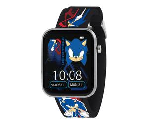 SONIC Sega The Hedgehog Black Printed Strap Smart Watch SNC4488MARG