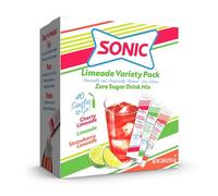 Sonic Singles To Go Limeade Variety Pack, Watertok Pulvered Drink Mix, contiene 3 gusti, limeade, Cherry Limeade, Strawberry Limeade, 1 scatola (40 porzioni)