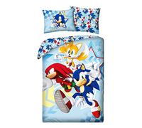 Sonic Tails Knuckles Copripiumino Singolo 140x200 + Federa 70x90 Cotone