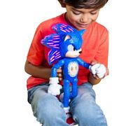 Sonic The Hedgehog 3 Action Figure - Ultimate Talking Sonic 34 cm con Luci e Suoni Ispirato al Film Sonic 3, Occhi e Aculei Luminosi, Suoni Iconici Tratti dal Film