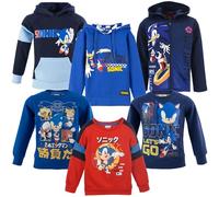 Sonic The Hedgehog - Bambino Ragazzo - Felpa Full Print - Autunno Inverno - Licenza Ufficiale [1242 Rosso - 4 Anni]