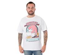Sonic the Hedgehog Bianco Knuckles Pizza T-shirt a maniche corte Uomini