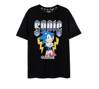 Sonic The Hedgehog Black T-Shirt a Maniche Corte da Uomo | Design Game On | Merchandising Sonic Autentico | Confortevole ed Elegante | Regalo Perfetto per i Fan di Sonic