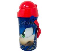 Sonic The Hedgehog Bottiglia per bambini con cinghia 500 ml Sonic Riccio Bottiglia Robot Pop Up Regalo Compleanno Bambino