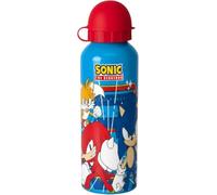 Sonic The Hedgehog Bottiglia Riutilizzabile, Bottiglia D'acqua in Alluminio per Bambino, Borraccia da Viaggio, Capacità 500 ML (Rosso)
