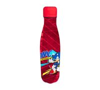 Sonic The Hedgehog Bottiglia Riutilizzabile per Ragazzi, Bottiglia D'acqua Design in Acciaio Inossidabile, Borraccia da Viaggio, Capacità 500 ml (Rosso)