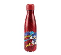 Sonic The Hedgehog Bottiglia Riutilizzabile per Ragazzi, Bottiglia D'acqua Design in Acciaio Inossidabile, Borraccia da Viaggio, Capacità 500 ml | Rosso