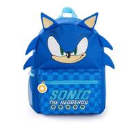 Sonic The Hedgehog Boys | Zaino Character 3D blu con spallacci regolabili | Gamer Zaino da scuola sportivo pratico e organizzato per bambini | Regalo di merchandising della serie di giochi