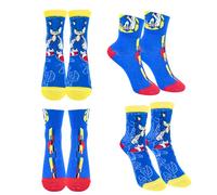 Sonic the Hedgehog Calzini per Ragazzi, Calzini dal design Sonic il Riccio, Regalo per Bambino e Adolescenti, Taglia EU 23/26