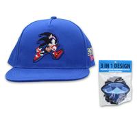 Sonic The Hedgehog Cappello Da Baseball Regolabile 3 In 1 | Taglia Unica