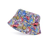 Sonic The Hedgehog Cappello da Pescatore per Bambini | Ragazze Ragazzi Comic Book Knuckles Doctor Eggman Villain Tails Personaggi Sun cap | Film Giochi Regali Merce
