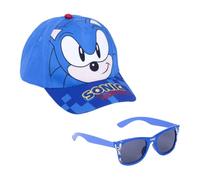 Sonic The Hedgehog Cappello e Occhiali da Sole per Ragazzo, Cappello Regolabile, Occhiali da Sole con Protezione UV, Berretto Estivo per Ragazzi
