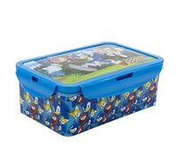 Sonic The Hedgehog - Contenitore rettangolare per alimenti Bento per bambini, con scomparti rimovibili, 1190 ml, a prova di perdite, senza BPA
