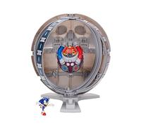 Sonic death egg playset, set da gioco con 2 personaggi e accessori. sconfiggi con sonic il malvagio robotnik!