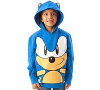 Sonic the Hedgehog Felpa con Cappuccio Personaggio 3D orecchi per Bambini Bambin 9-10 Anni