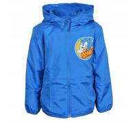 Sonic The Hedgehog Giacca a vento per bambini, impermeabile con cappuccio e pile, giacca impermeabile impermeabile (DE/NL/SE/PL, numerico, 116, blu)
