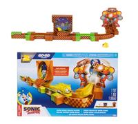 Jakks Pacific Playset Deluxe Sonic the Hedgehog Go Go Racers con personaggio Super Sonic die-cast