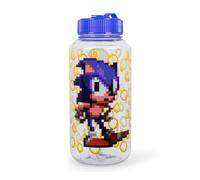 Sonic The Hedgehog Gold Anelli Plastica Acqua Bottiglia Porta 946ml