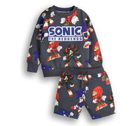 Sonic the Hedgehog Grigio Modern Character Pattern Set Felpa e pantaloncini Raga