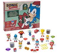 Sonic The Hedgehog JAKKS Pacific, calendario dell'Avvento per le festività 2024, 24 giorni di sorprese con personaggi misteriosi e accessori, circa 3,8 cm, ottimo regalo per bambini e collezionisti