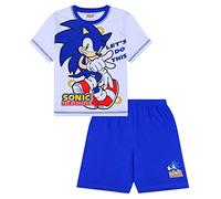 SONIC THE HEDGEHOG Let's Do This Short Gamer Cotton PJs Bambino Bianco, bianco, 8-9 Years
