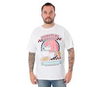 Sonic The Hedgehog Maglietta da Uomo | Knuckles Pizzeria Maglietta Grafica a Maniche Corte per Adulti | Top Bianco a Maniche Corte Bianco per Giocatori | Leggera e alla Moda Girocollo Gaming