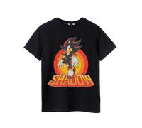 Sonic The Hedgehog Maglietta Shadow Nera per Ragazzi | Design del Personaggio dell'ombra | Merchandising Sonic Autentico | T-Shirt Comoda per Gli Appassionati di Giochi