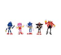 Sonic the Hedgehog Multipack di action figure 6.35cm | Licenza ufficiale Jakks Pacific, include Amy, Dr. Eggman, Shadow & Metal Sonic, regalo per i fan di Sonic, per 3+