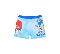 Sonic The Hedgehog Pantaloncini da Bagno per Ragazzi, Costume da Bagno Sonic per Bambino, Taglie 4 a 10 Anni (IT, età, 10 Anni, Regular, Blu)