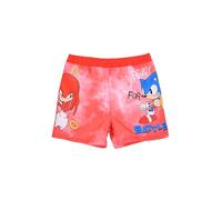 Sonic The Hedgehog Pantaloncini da Bagno per Ragazzi, Costume da Bagno Sonic per Bambino, Taglie 4 a 10 Anni (IT, età, 6 Anni, Regular, Rosso)