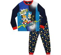 Sonic The Hedgehog Pigiama a Maniche Lunghe per Ragazzi Blu 5-6 Anni