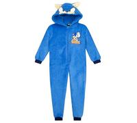 Sonic The Hedgehog Pigiama Intero Bambino | Sonic Pigiama Pile Intero | Pigiamone Ragazza Intero Giochi | Blu 9-10 Anni