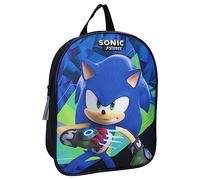 SONIC The Hedgehog Prime Time Hedgehog - Zaino per bambini | scuola | asilo | colore nero e blu - Dimensioni 29 x 22 x 9 cm
