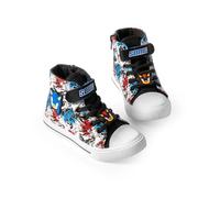 Sonic The Hedgehog Scarpe da Ginnastica Alte da Ragazzo The Hedgehog con Cinturino a Strappo | Shadow The Hedgehog Kids Nero Blu Rosso Grafik Calzature | Merce Sonic Merce STH | Ritorno a Scuola