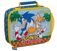 Sonic The Hedgehog Sega - Borsa termica per il pranzo, per bambini, per scuola, viaggi, con porta bevande
