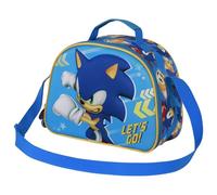 Sonic The Hedgehog - SEGA Go-Borsa Porta Merenda 3D, Blu, 26 x 20 cm