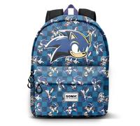 Sonic The Hedgehog - SEGA Sega-Sonic Action-Zaino HS PLUS, Blu, 30 x 44 cm, Capacità 23 L