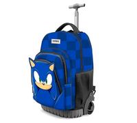 Sonic The Hedgehog - SEGA Sega-Sonic Sight-Zaino Trolley GTS FAN, Blu, 32 x 47 cm, Capacità 39 L