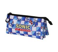 Sonic The Hedgehog - SEGA -Sonic Blue Lay-Astuccio Triplo FAN 2.0, Blu, 23 x 11 cm
