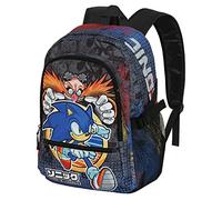 Sonic The Hedgehog - SEGA -Sonic Checkpoint-Zaino Fight FAN 2.0, Blu, 31 x 44 cm, Capacità 24 L