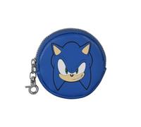 Sonic The Hedgehog - SEGA -Sonic Face-Portamonete Cookie, Blu, 8.7 x 8.7 cm