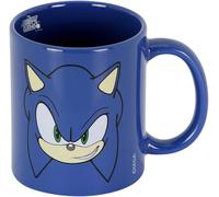 Sonic the Hedgehog - SEGA -Sonic Face-Tazza, Blu, 13 X 9.5 Cm