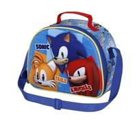 Sonic The Hedgehog - SEGA -Trio-Porta Merenda 3D, Blu, 25.5 x 20 cm