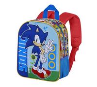 Sonic The Hedgehog - SEGA Unstoppable-Zainetto 3D Elite, Blu, 25 x 30 cm, Capacità 7 L