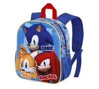 Sonic The Hedgehog - SEGA Zaino 3D Piccolo, 26 x 31 cm, Capacità 8.5 L, Blu Trio