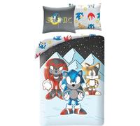 SONIC THE HEDGEHOG Set Letto Tails Knuckles COPRIPIUMINO 140x200 POLIESTERE